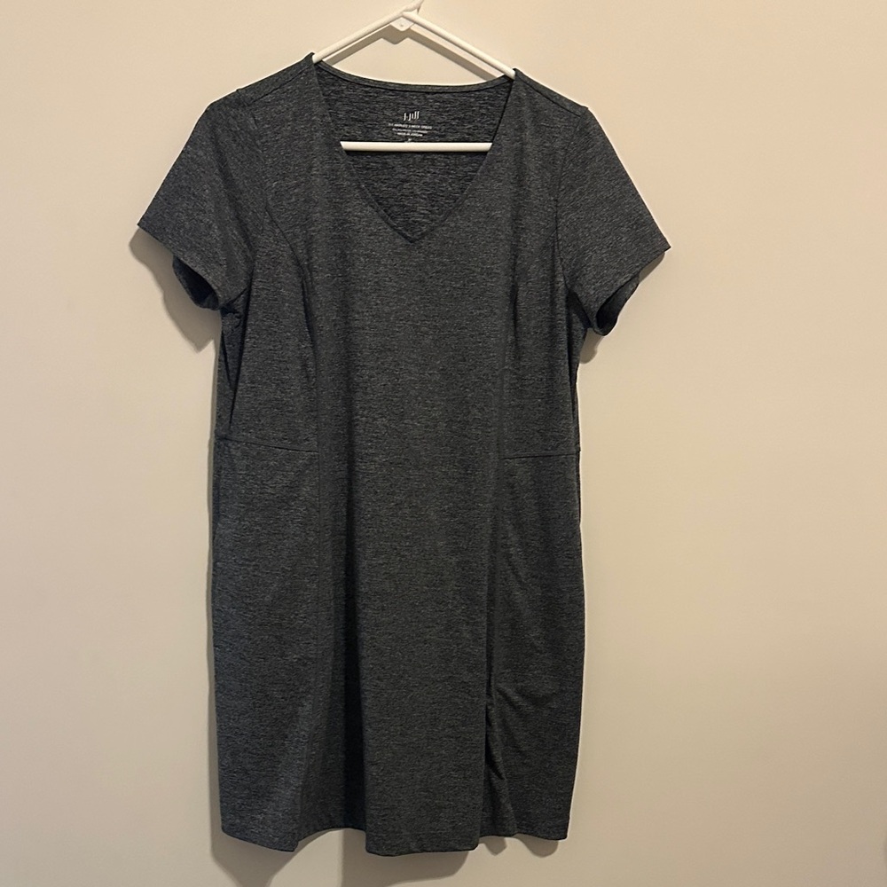 J. Jill Marled V-Neck Dress M Petite w/pockets